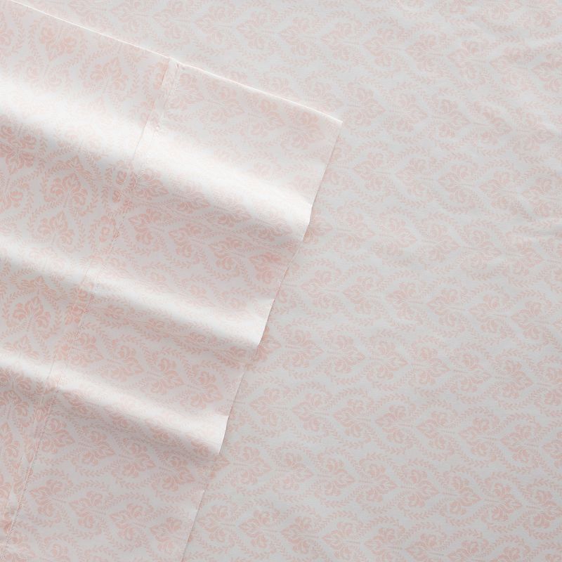 Home Collection Printed Sheet Set, Pink, FULL SET