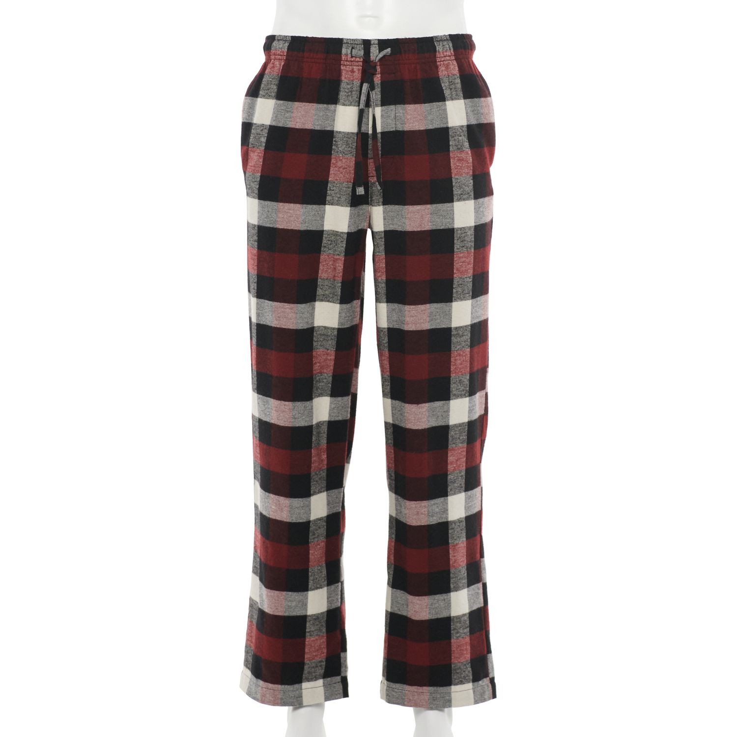 black and red flannel pants