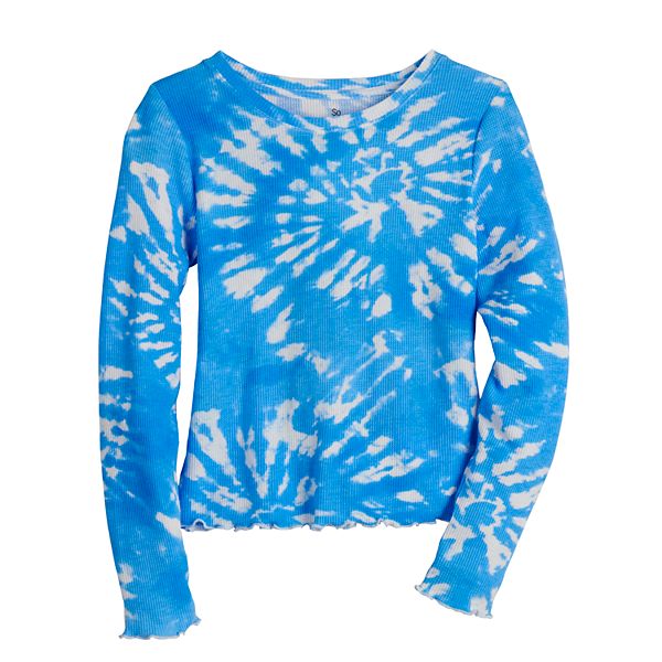 Girls 4-20 & Plus Size SO® Long Sleeve Tie-Dye Top