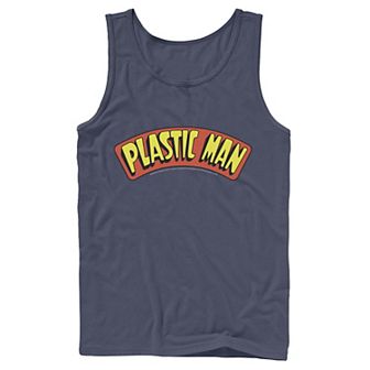 Men's DC Comics Plastic Man Text Logo Poster Tank Top