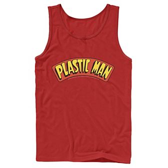 Men's DC Comics Plastic Man Text Logo Poster Tank Top