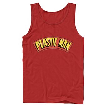 Men's DC Comics Plastic Man Text Logo Poster Tank Top