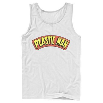 Men's DC Comics Plastic Man Text Logo Poster Tank Top