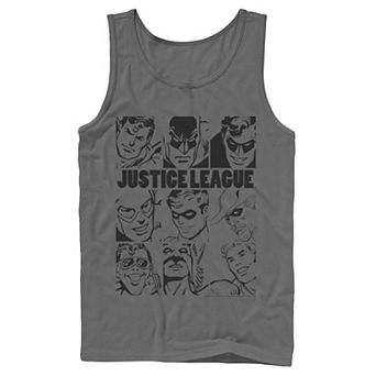 Men's DC Comics Justice League Group Shot Panel Poster Tank Top