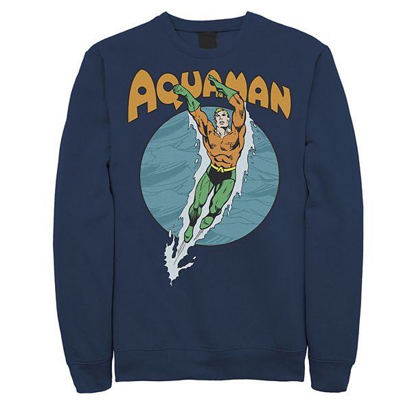 Men's DC Comics Aquaman Swimming Dance Fleece Sweatshirt