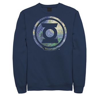 Men's DC Comics Green Lantern Starry Night Logo Fleece Sweatshirt