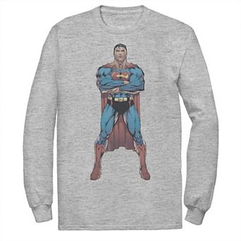 Men's DC Comics Superman Power Stance Comic Poster Sweatshirt