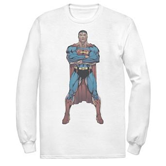 Men's DC Comics Superman Power Stance Comic Poster Sweatshirt