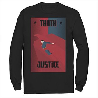 Men's DC Comics Superman Truth And Justice Split Poster Tee