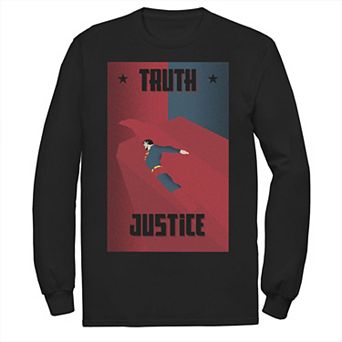 Men's DC Comics Superman Truth And Justice Split Poster Tee