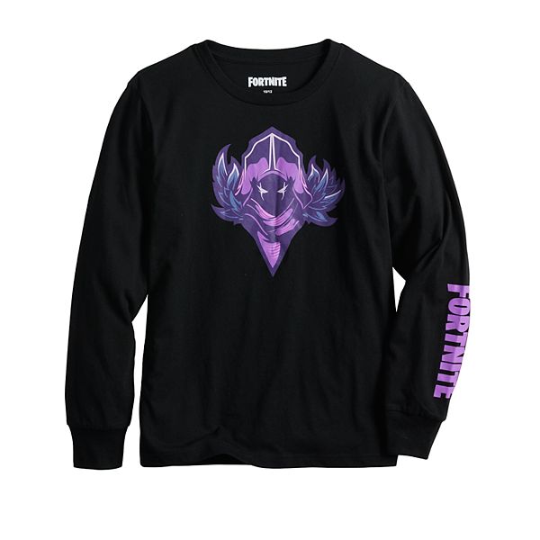 charity is more than Gladys Boys 8-20 Fortnite Raven Long Sleeve Graphic Tee