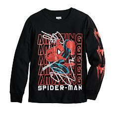 Boys Graphic T Shirts Kids Avengers Tops Tees Tops Clothing Kohl S - kids spiderman face t shirt roblox