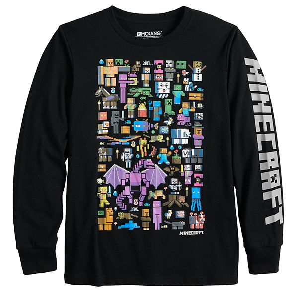 Boys 8 20 Husky Minecraft Mobbery Poster Long Sleeve Graphic Tee - licensed character boys 8 20 roblox logo tee boys size xs red from kohls parentingcom shop