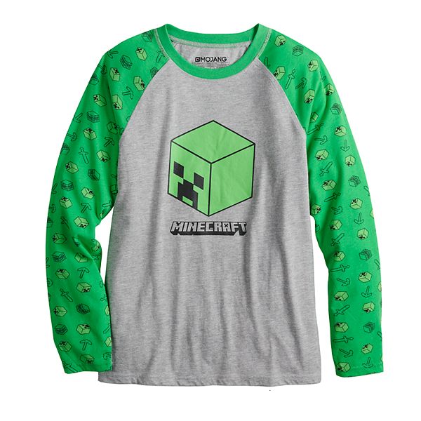 Boys 8 Husky Minecraft Roll Along Long Sleeve Graphic Tee