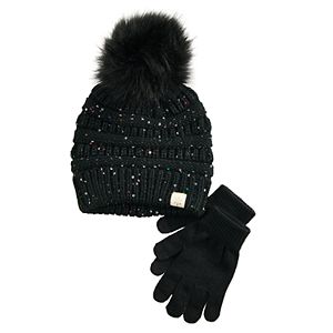 Boys 8 20 Nike Swoosh Beanie Gloves Set - black gloves roblox id