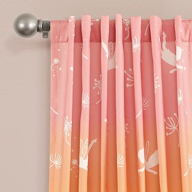 Lush Decor 2-pack Dandelion Fairy Ombre Window Curtain Set