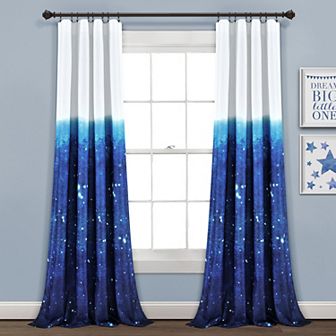 Make A Wish Space Star Ombre Window Curtain Panels 52 X 84 Set