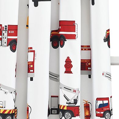 Lush Decor 2-pack Fire Truck Window Curtain Set