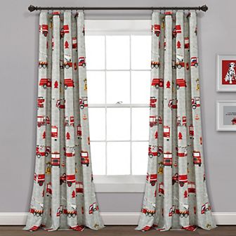 Make A Wish Fire Truck Window Curtain Panels 52 X 84 Set