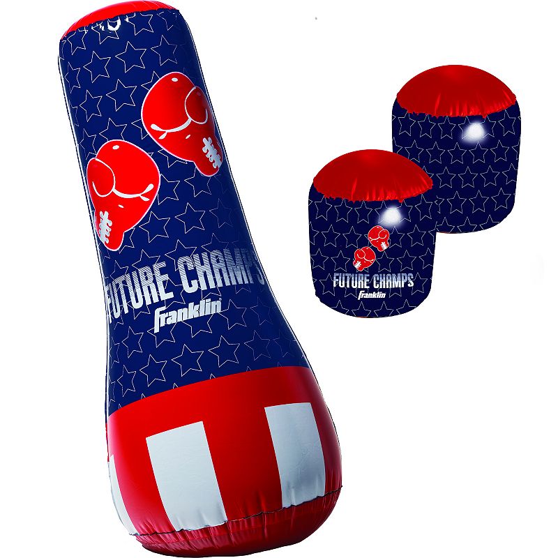 Franklin Sports Future Champs Inflatable Punching Bag & Glove Set, Multicol