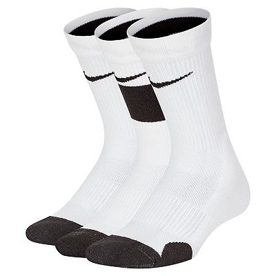 Kids Nike 3-Pack Elite Dri-FIT Basketball Crew Socks