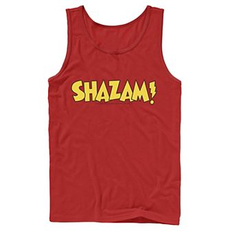 Men's DC Comics Shazam Bold Text Logo Tank Top