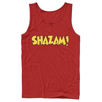 Men's DC Comics Shazam Bold Text Logo Tank Top