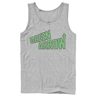 Men's DC Comics The Green Arrow Text Poster Tank Top