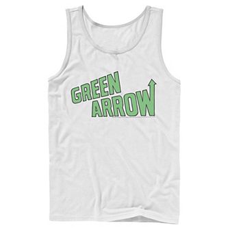 Men's DC Comics The Green Arrow Text Poster Tank Top