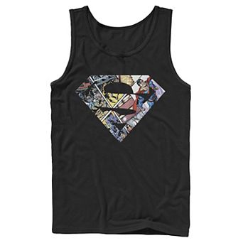Men's DC Comics Superman Comic Cover Logo Tank Top