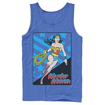 Men's DC Comics Wonder Woman Stars And Stripes Poster Tank Top