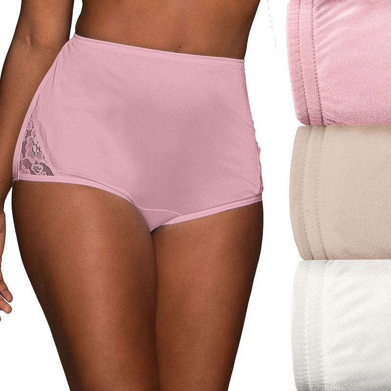 Women's Vanity Fair Lingerie® Perfectly Yours 3-Pack Noveau Brief Panty Set 13011, Size: 7, Cashmere