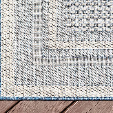 Unique Loom Outdoor Soft Border Rug