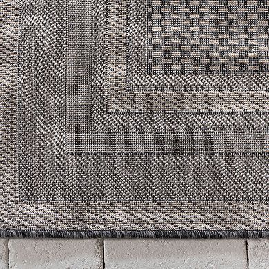 Unique Loom Outdoor Soft Border Rug