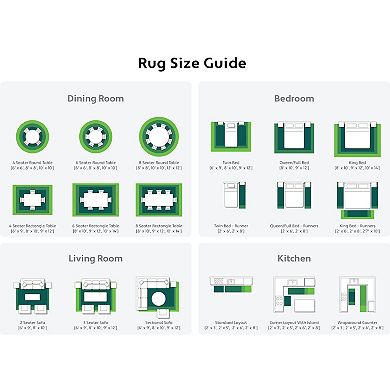 Unique Loom Outdoor Soft Border Rug