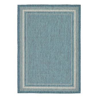 Unique Loom Outdoor Soft Border Rug