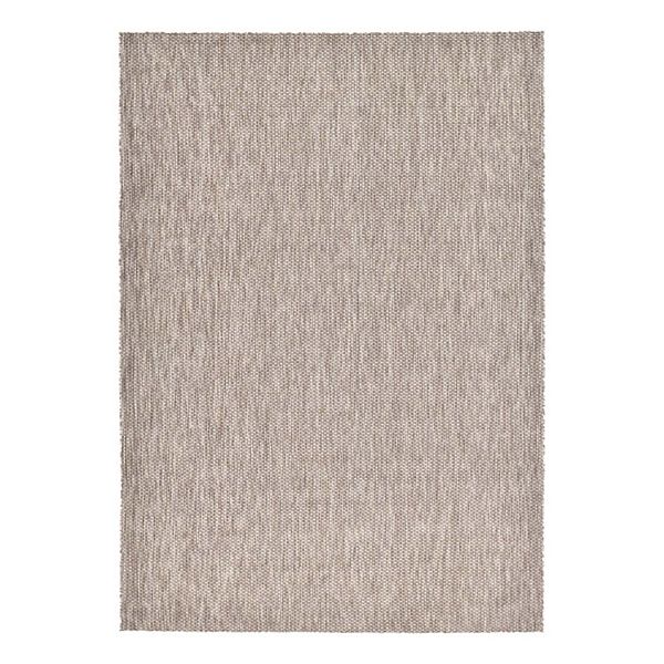Unique Loom Collection Casual Transitional Solid Heathered Indoor/Outdoor Flatweave Area Rug (4' 1 x 6' 1 Rectangle, Light Gray/Ivory) in Arabia | Whizz Area Rugs