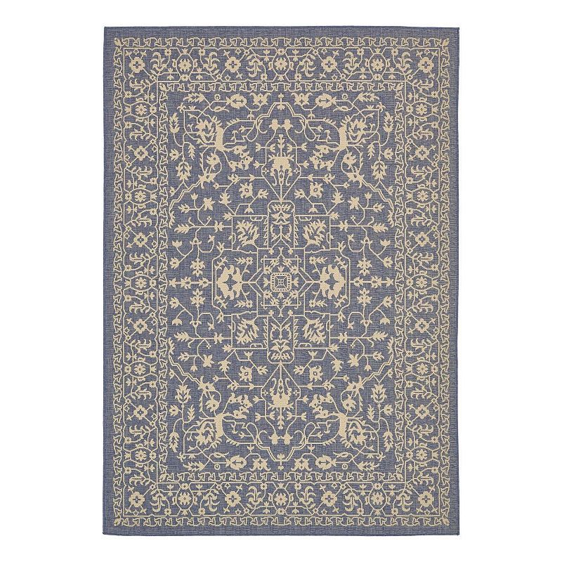 Unique Loom Outdoor Allover Rug, Blue, 8X11.5 Ft