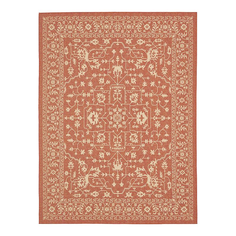 Unique Loom Outdoor Allover Rug, Orange, 7X10 Ft