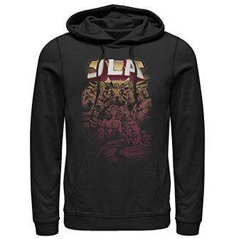 Men's DC Comics Justice League Group Shot Looking Down Poster Hoodie