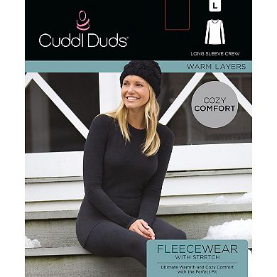 Women's Cuddl Duds® Fleece Wear Long Sleeve Crewneck Top
