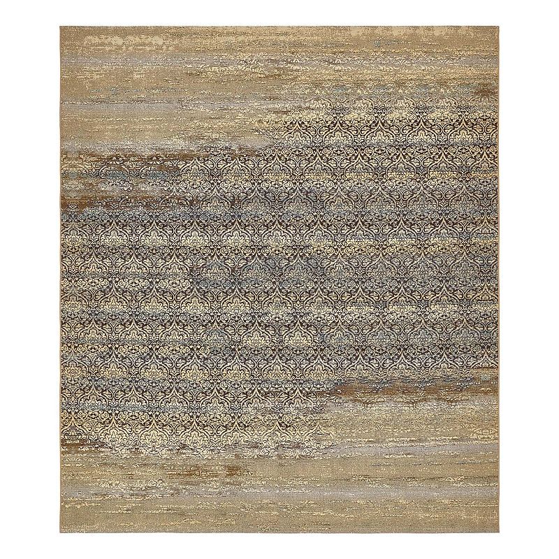 Unique Loom Outdoor Transitional Area Rug, Beig/Green, 10X12 Ft