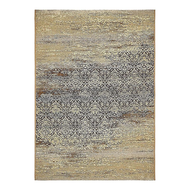 Unique Loom Outdoor Transitional Area Rug, Beig/Green, 10X12 Ft