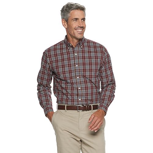 Men's Croft & Barrow® Plaid Easy-Care Button-Down Shirt