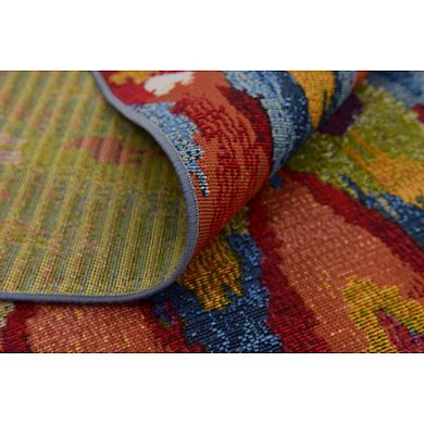 Unique Loom Outdoor Ikat Area Rug