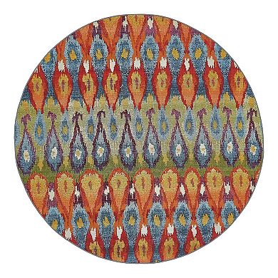 Unique Loom Outdoor Ikat Area Rug