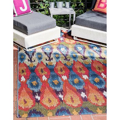 Unique Loom Outdoor Ikat Area Rug