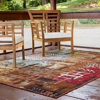 Unique Loom Outdoor Pine Area Rug