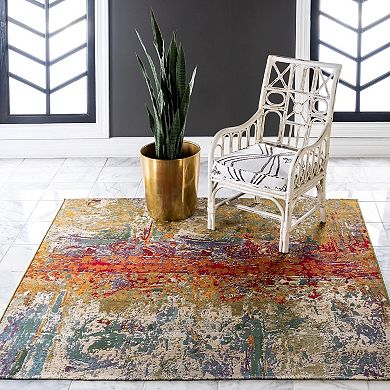 Unique Loom Outdoor Crumpled Area Rug