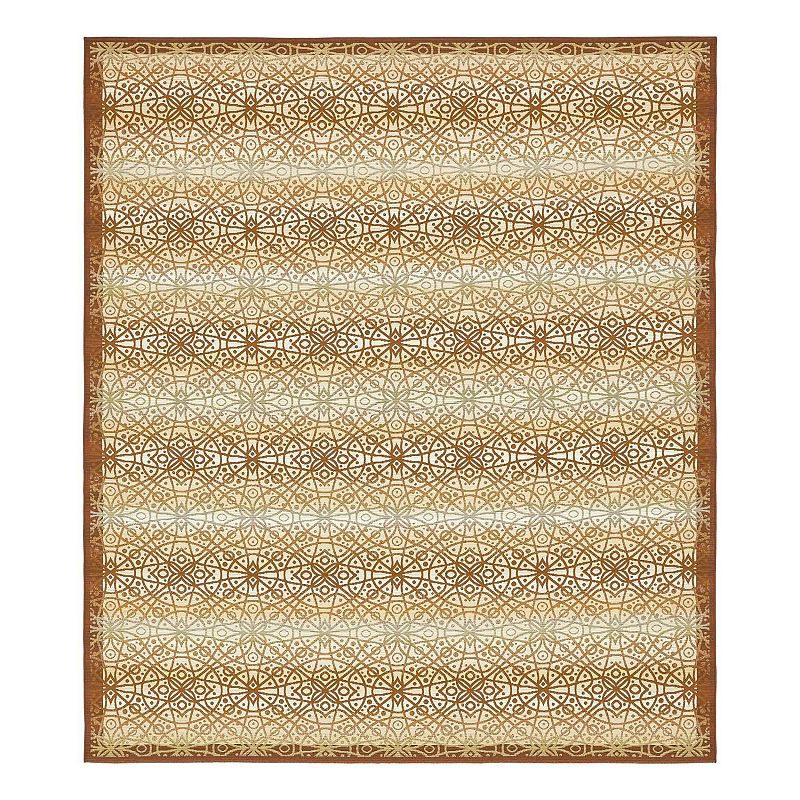 Unique Loom Outdoor Kaleido Area Rug, Beig/Green, 10X12 Ft